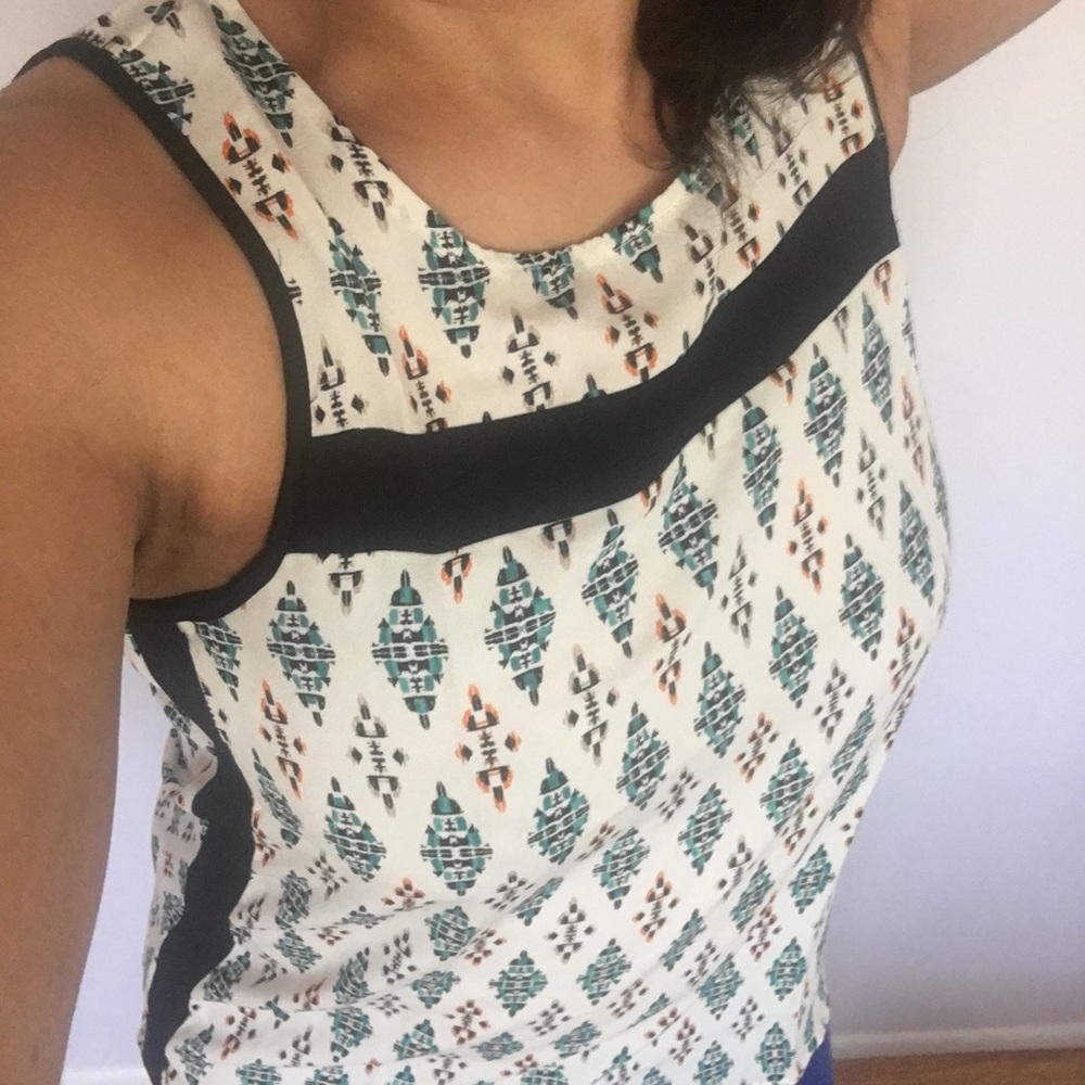 ❌SOLD❌Boho Sleeveless Print Chiffon Loose Blouse - Picture 3 of 8